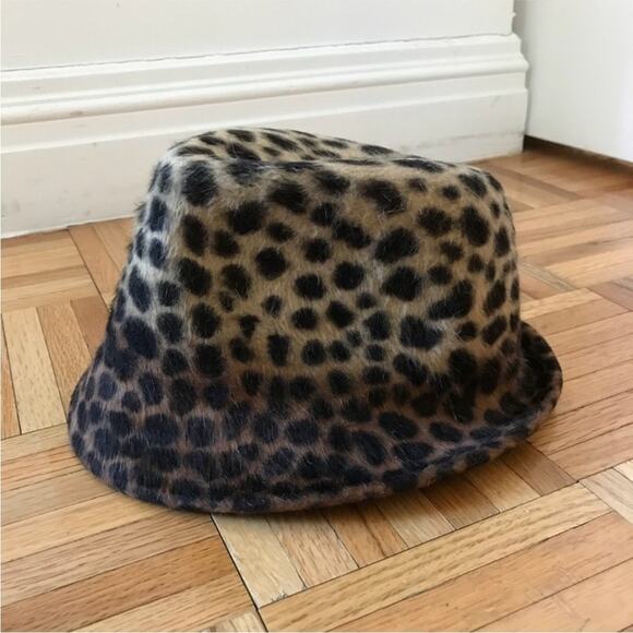 J.crew Albertus Swanepoel For 100% Wool Leopard Print Cloche Hat Fedora